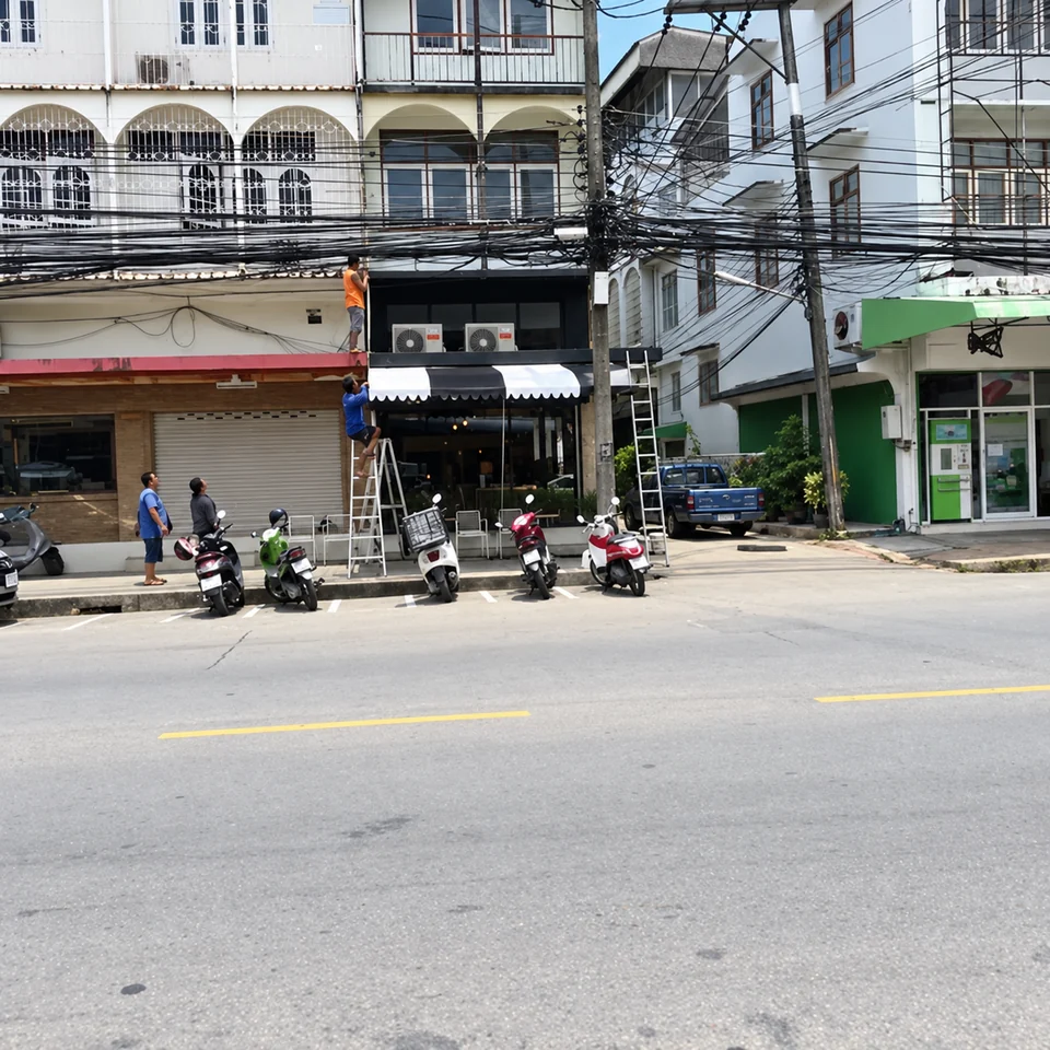 งานผ้าใบหน้าร้าน